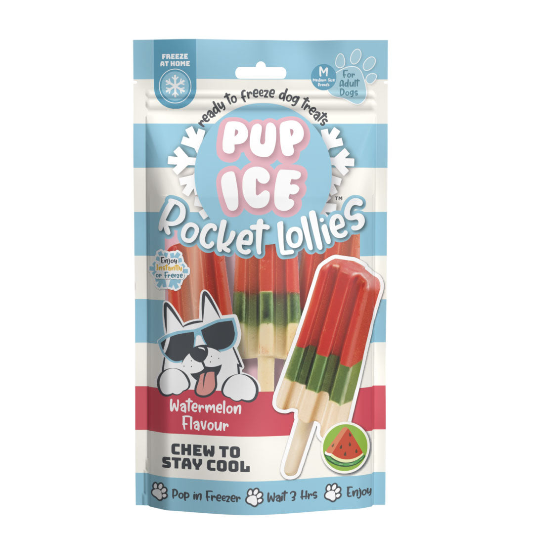 Pup Ice Watermelon Rocket Lollies - Pack (2 Lollies)