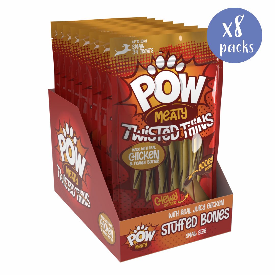 POW Twisted Thins Chicken & Peanut - Box of 8 Packs