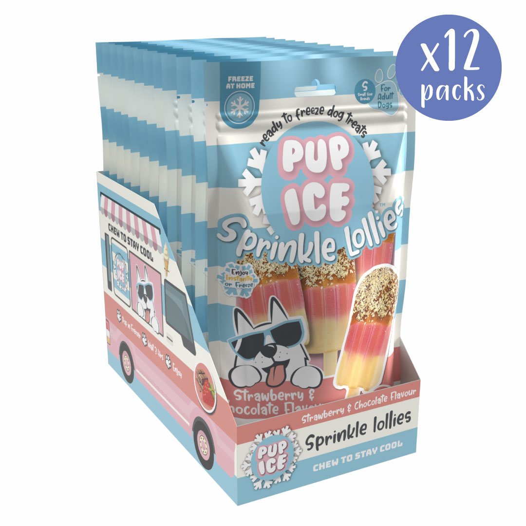 Pup Ice Sprinkle Lollies - Box of 12 Packs